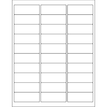 Officespace 2.63 x 1 in. White Removable Rectangle Laser Labels, 3000PK OF2833552